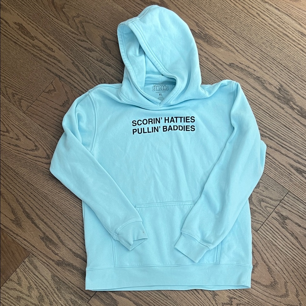 Hockey Benders - Light Blue Graphic Hoodie